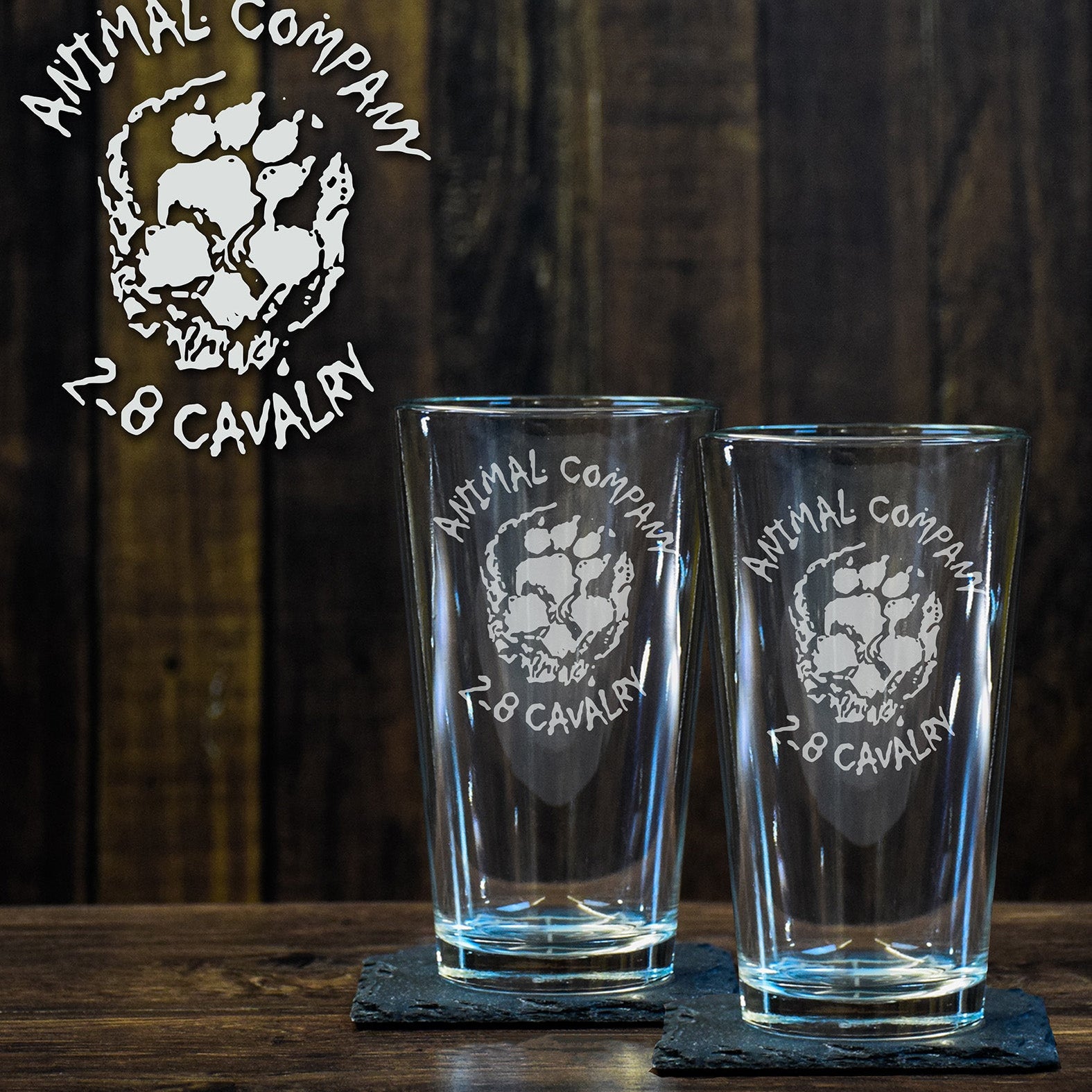 Animal Company 2 - 8 CAV Pint Glass Set - Private Pint Glass