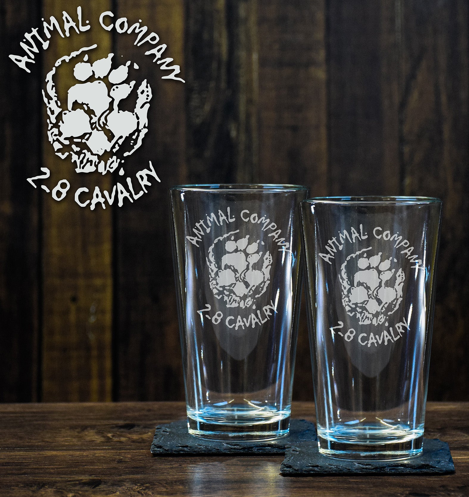 Animal Company 2 - 8 CAV Pint Glass Set - Private Pint Glass