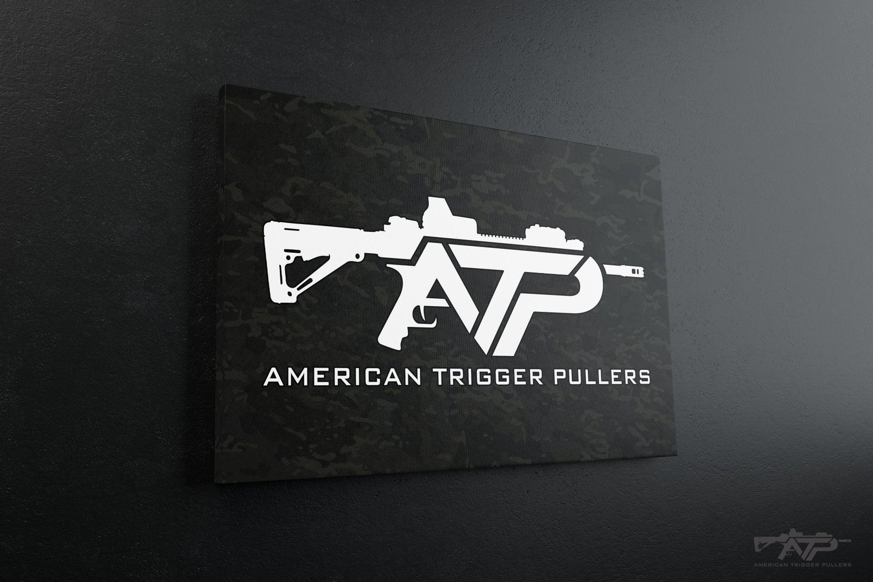 ATP Black Multicam Canvas - Stretched Canvas - Canvas