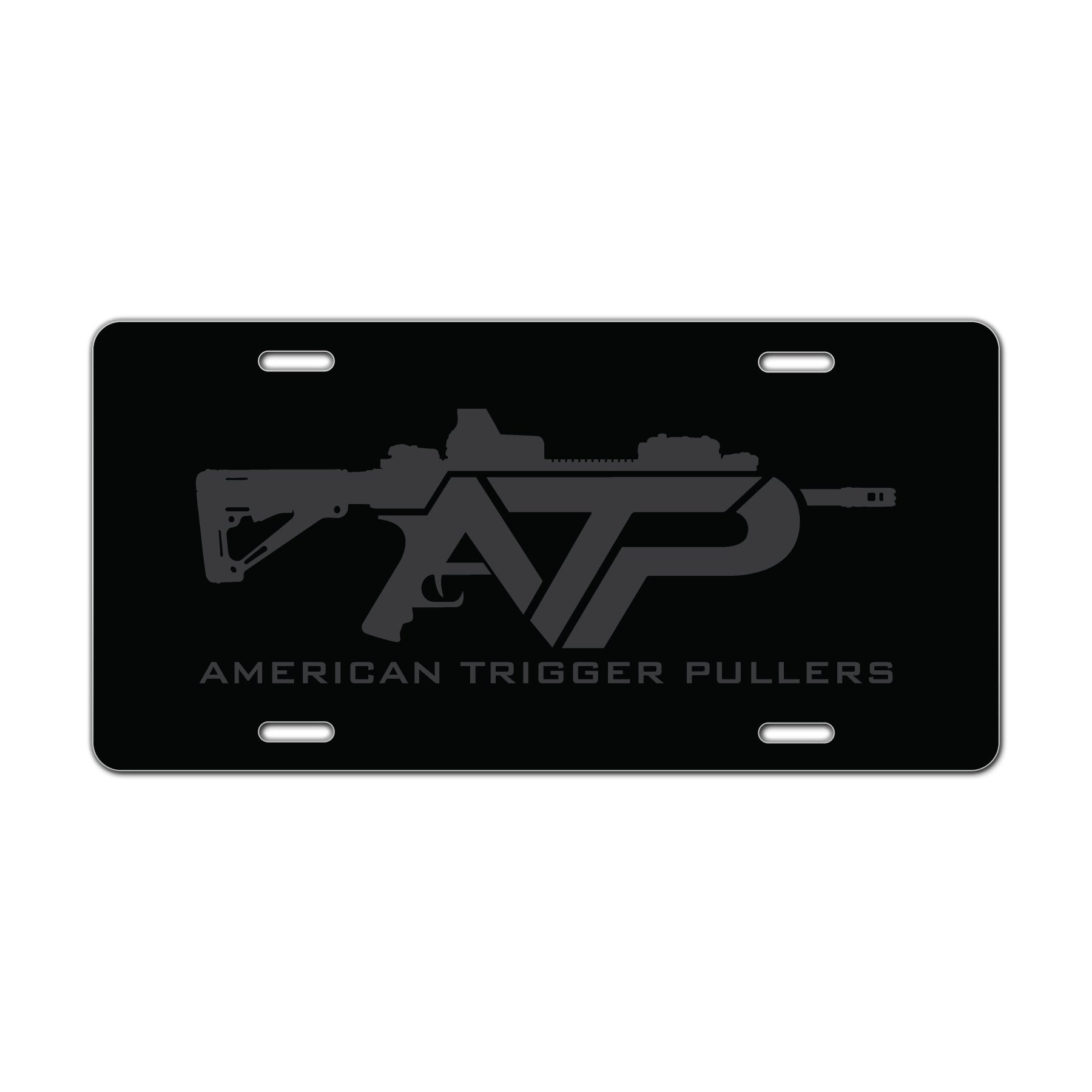 ATP Logo Vanity Plate - Murdered Out - Vanity Plate