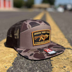 ATP Patch 7 - Panel Camo Snapbacks - Bark Duck Camo/Brown Mesh - Blk/Gld Patch - Headwear