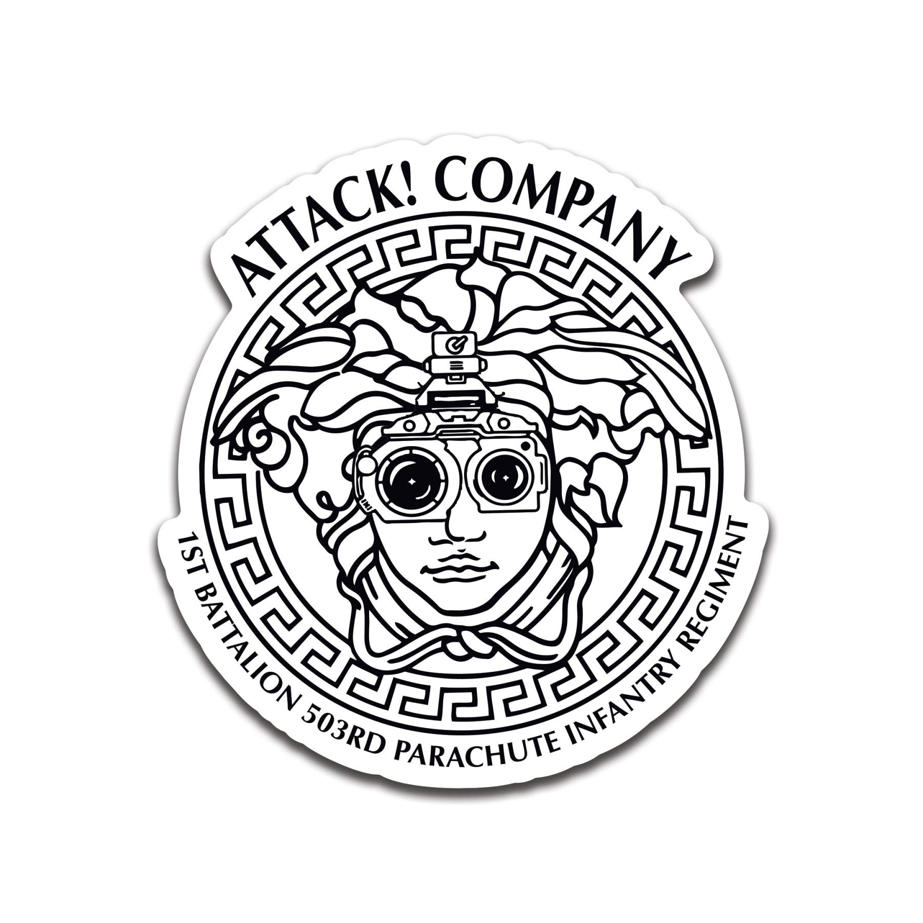 Attack Company Medusa Sticker - 4" - Private Sticker