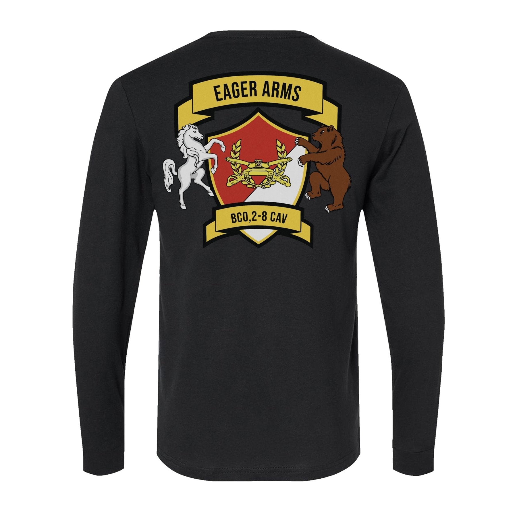 B Co 2 - 8 Cav Eager Arms Long Sleeve PT Shirt - Small - Private Long Sleeve Shirt