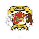 B Co 2 - 8 Cav Eager Arms Sticker - 3.5" - Private Sticker