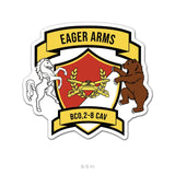 B Co 2 - 8 Cav Eager Arms Sticker - 3.5" - Private Sticker