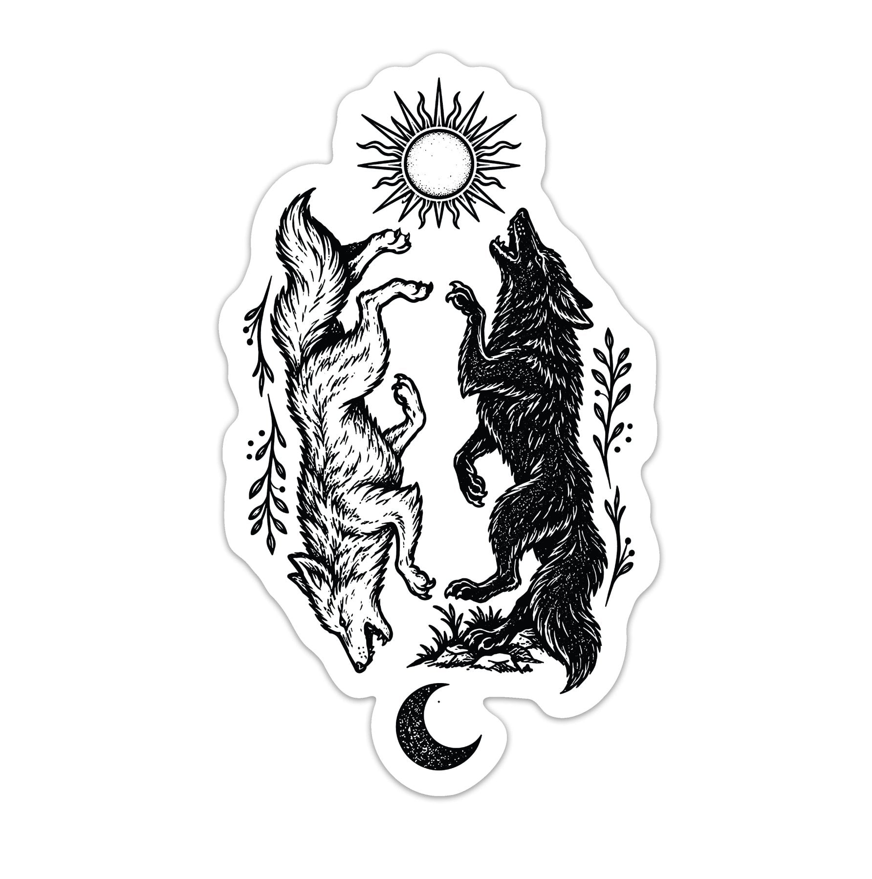 Balanced Wolves Sticker - 4" - Sticker