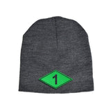 Battalion Diamond Green Leather Beanie - 1st Batt - Headwear