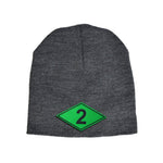 Battalion Diamond Green Leather Beanie - 2D Batt - Headwear