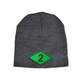 Battalion Diamond Green Leather Beanie - 2D Batt - Headwear