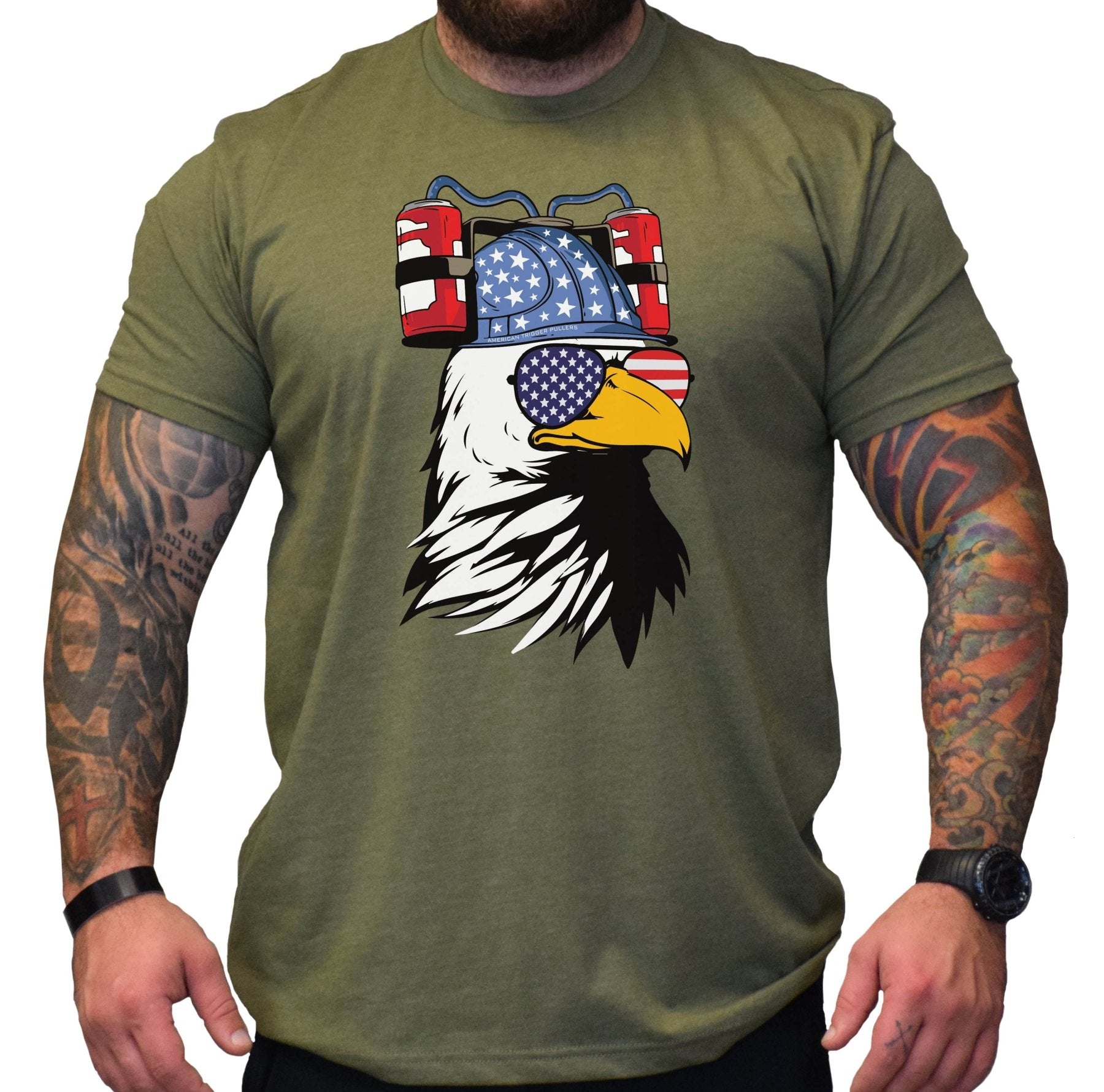 Beer Drinking Freedom Eagle - Small - Shirt