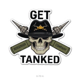 Berserker Co "Get Tanked" Sticker - 3.75" - Private Sticker