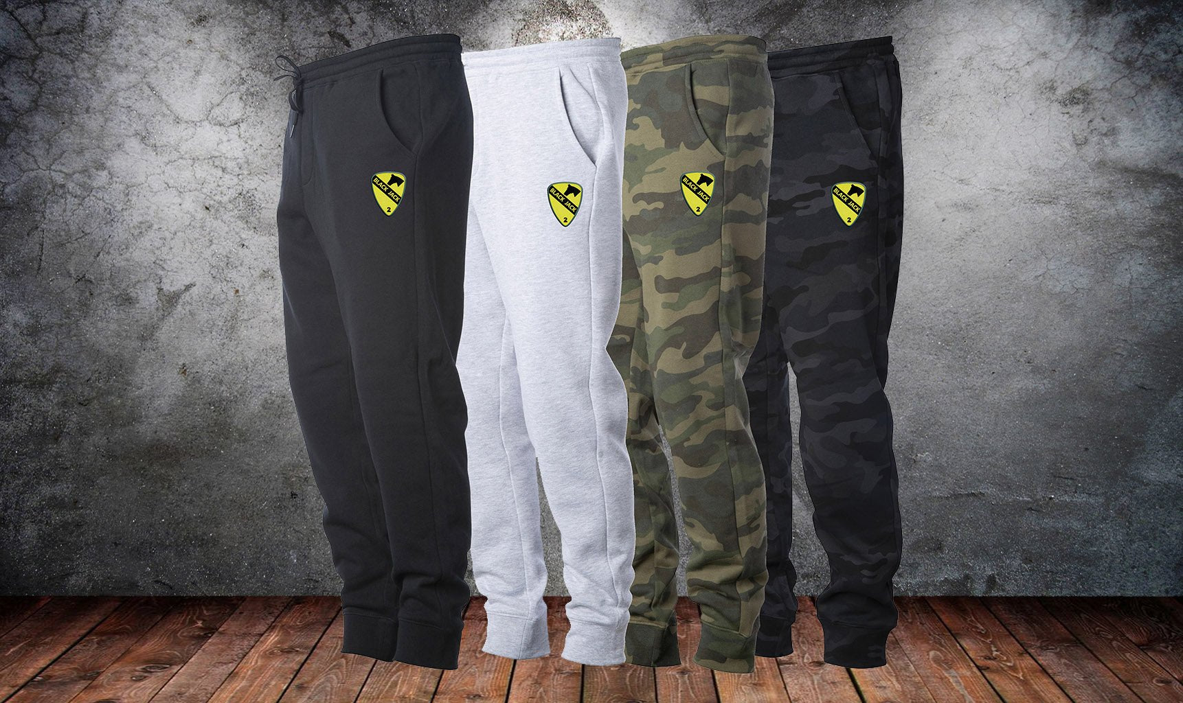 Black Jack Cav Insignia Sweat Pants - Small - Private Sweatpants