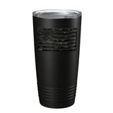 Black Multicam US Flag Tumbler - 20oz - Tumbler