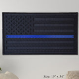 Blue Line Steel Flag - 19" x 34" - Flag