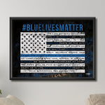 Blue Lives Matter Canvas - 20" x 28" Canvas - Print