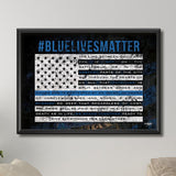 Blue Lives Matter Canvas - 20" x 28" Canvas - Print