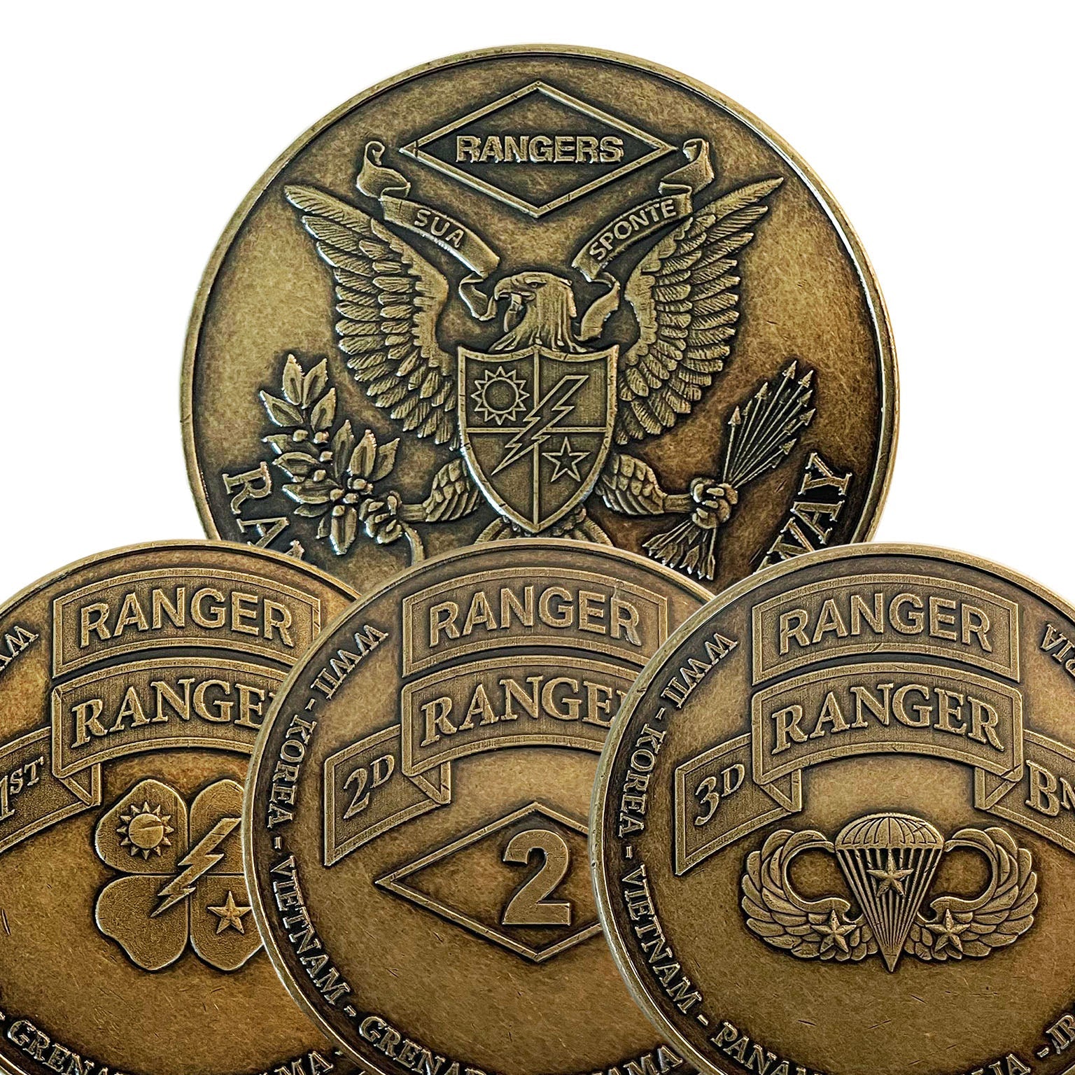 Bronze Ranger Battalion Carry Coin - 1ST Battalion - Coin