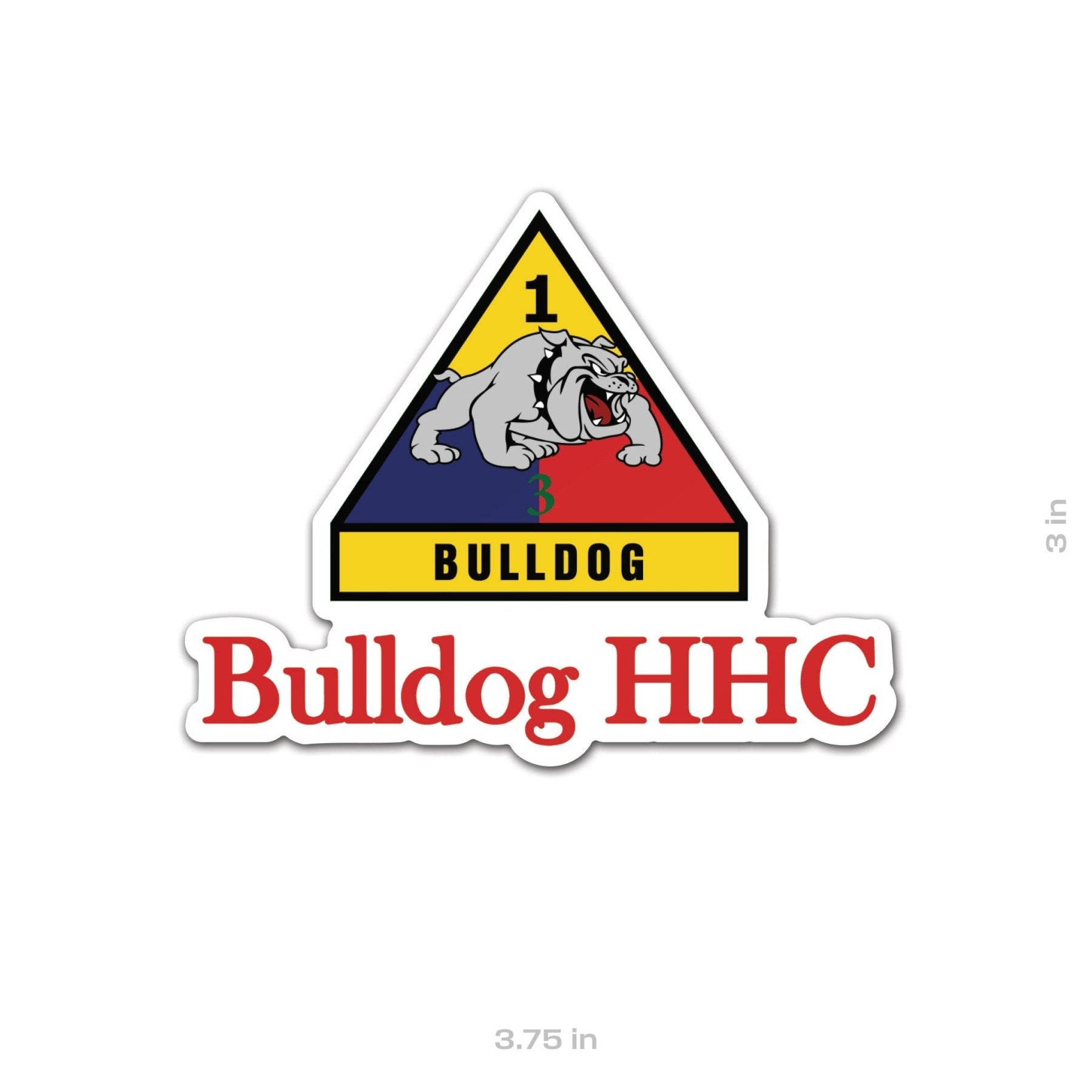 Bulldog HHC Crest Sticker - 3.75" - Private Sticker