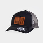 Bullet Flag Leather Snap - Back - Adjustable - Headwear