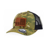 Bullet Flag Leather Snap - Back - Adjustable - Headwear