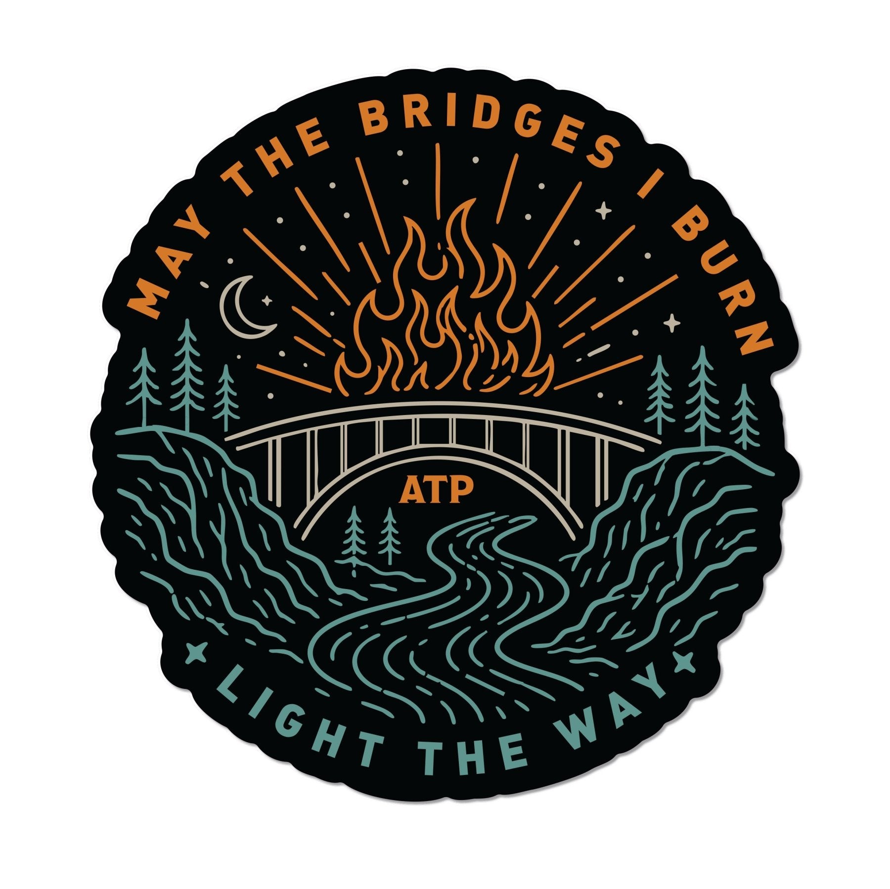 Campfire Bridges Sticker - 4" - Sticker