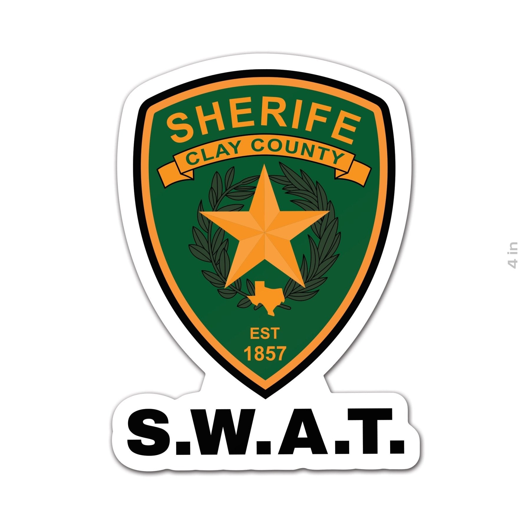 CCSO S.W.A.T. Shield Sticker - 4" - Private Private Sticker