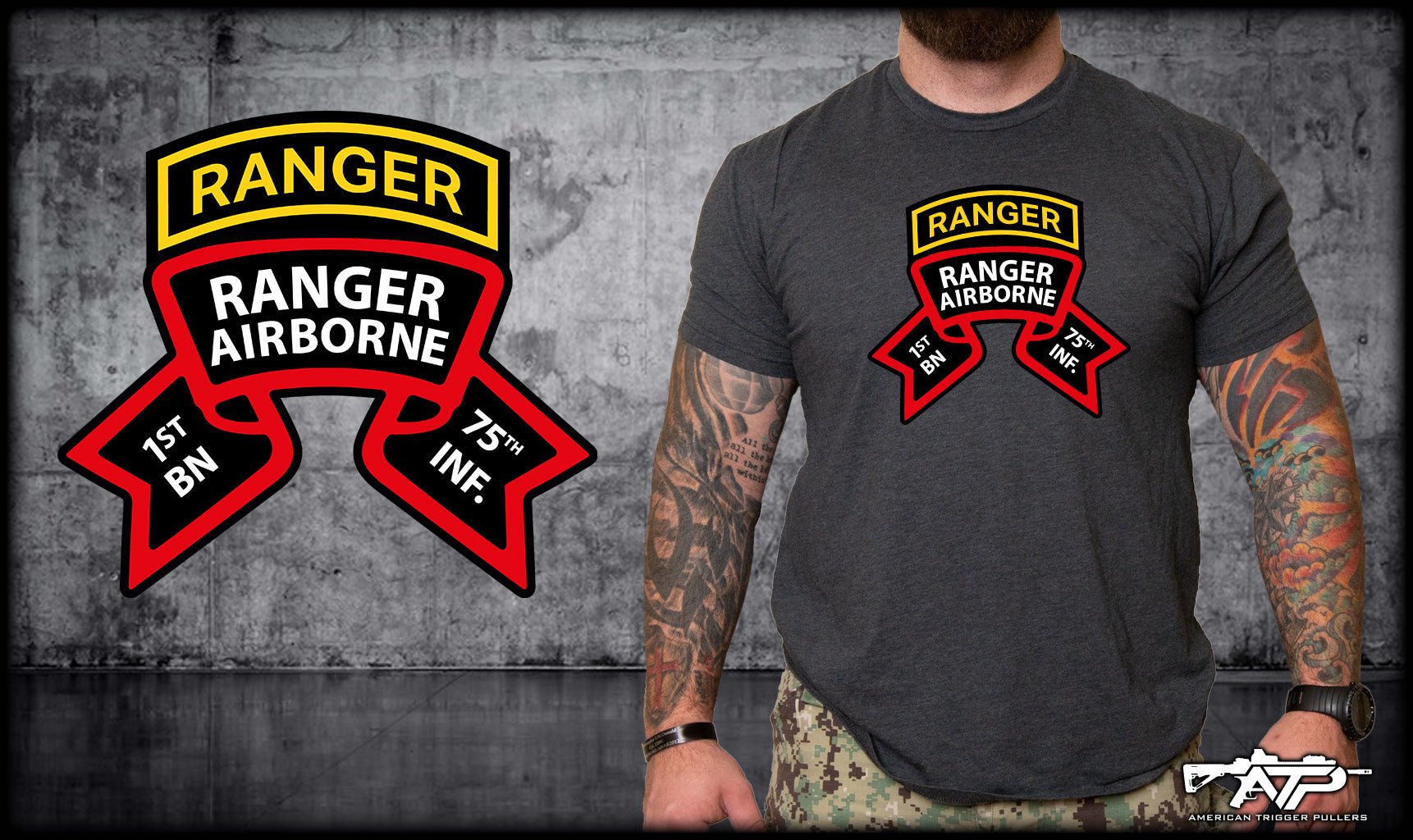 Charcoal Ranger Scroll Shirts - Small - Archive