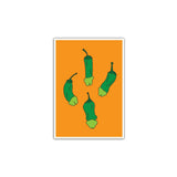 Chilli D*cks Orange - Green Sticker - 4" - Sticker