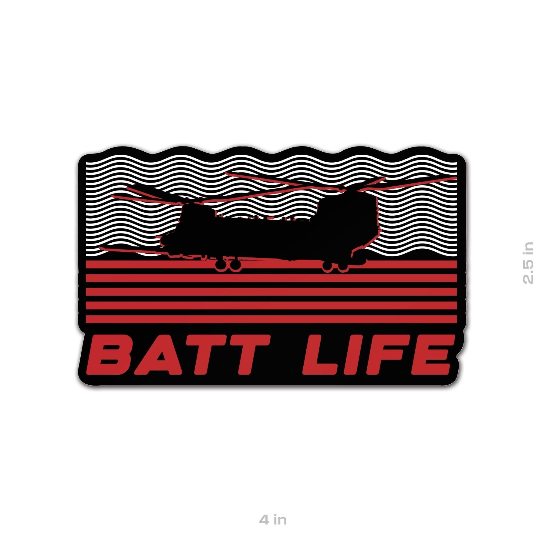 Chinook Batt Life Sticker - 4" - Sticker