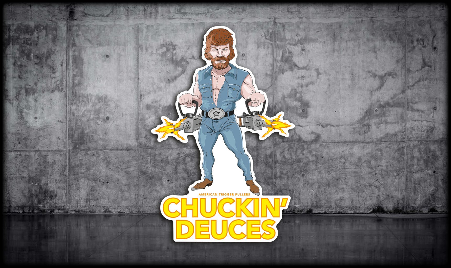 Chuckin' Deuces Sticker - 3.5" x 2.5" - Sticker