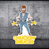 Chuckin' Deuces Sticker - 3.5" x 2.5" - Sticker