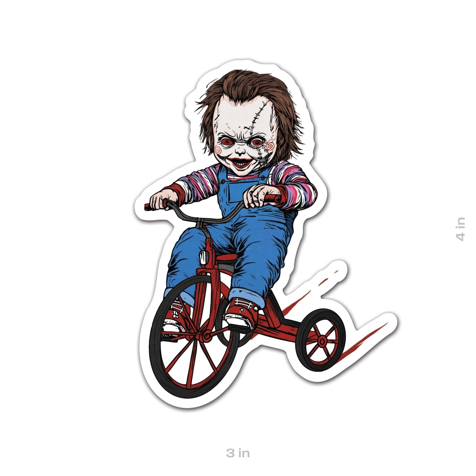 Chucky Tricycle Sticker - 4" - Sticker