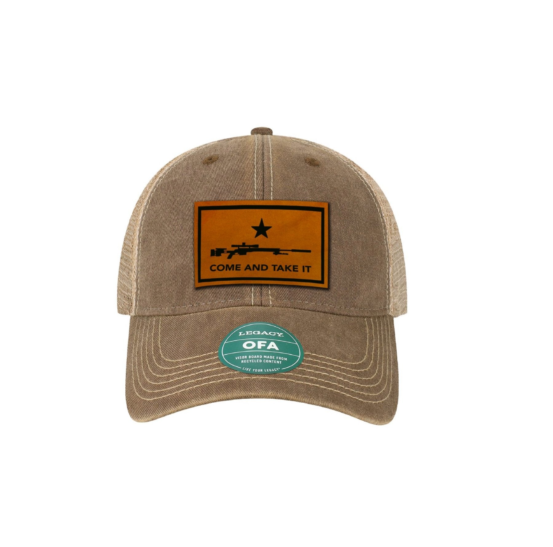 Come and Take It Sniper Leather Dad Cap - OSFA - Headwear