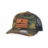 Come and Take It Sniper Leather Snap - Back - Adjustable - Headwear