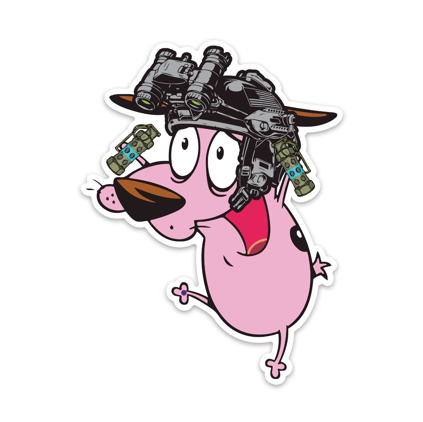 COWARDLY FLASH BANG Sticker - 4" - Sticker