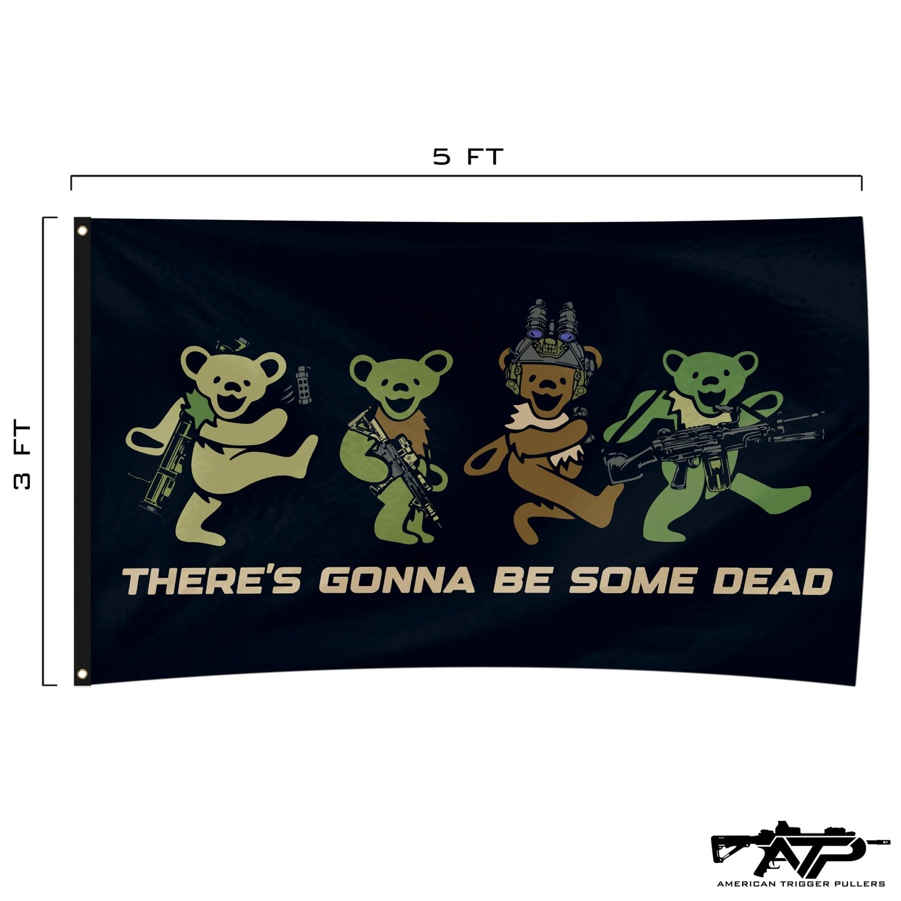 CQB Dead Bears Flag - 3' x 5' - Flag