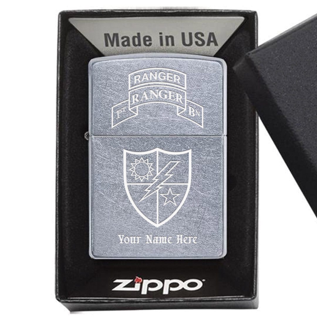 Custom 75th Ranger Regiment Lighter - Matte Black - Lighter