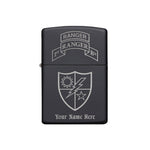 Custom 75th Ranger Regiment Lighter - Matte Black - Lighter