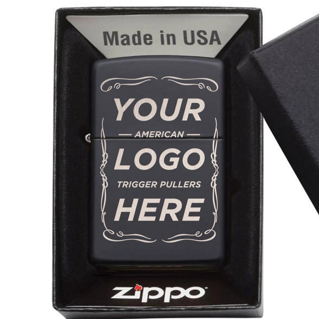 Custom Logo Lighter - Matte Black - Lighter
