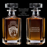 Custom Low Ball Decanter Set - One Side Decanter Engraving - No Discount