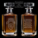 Custom Low Ball Decanter Set - One Side Decanter Engraving - No Discount