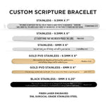 Custom Scripture Bracelet - Stainless Steel - 9.5mm x 7" - Bracelet