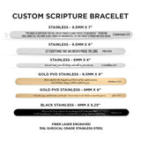 Custom Scripture Bracelet - Stainless Steel - 9.5mm x 7" - Bracelet