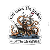 Cut Loose The Kraken Sticker - 3.5" - Sticker