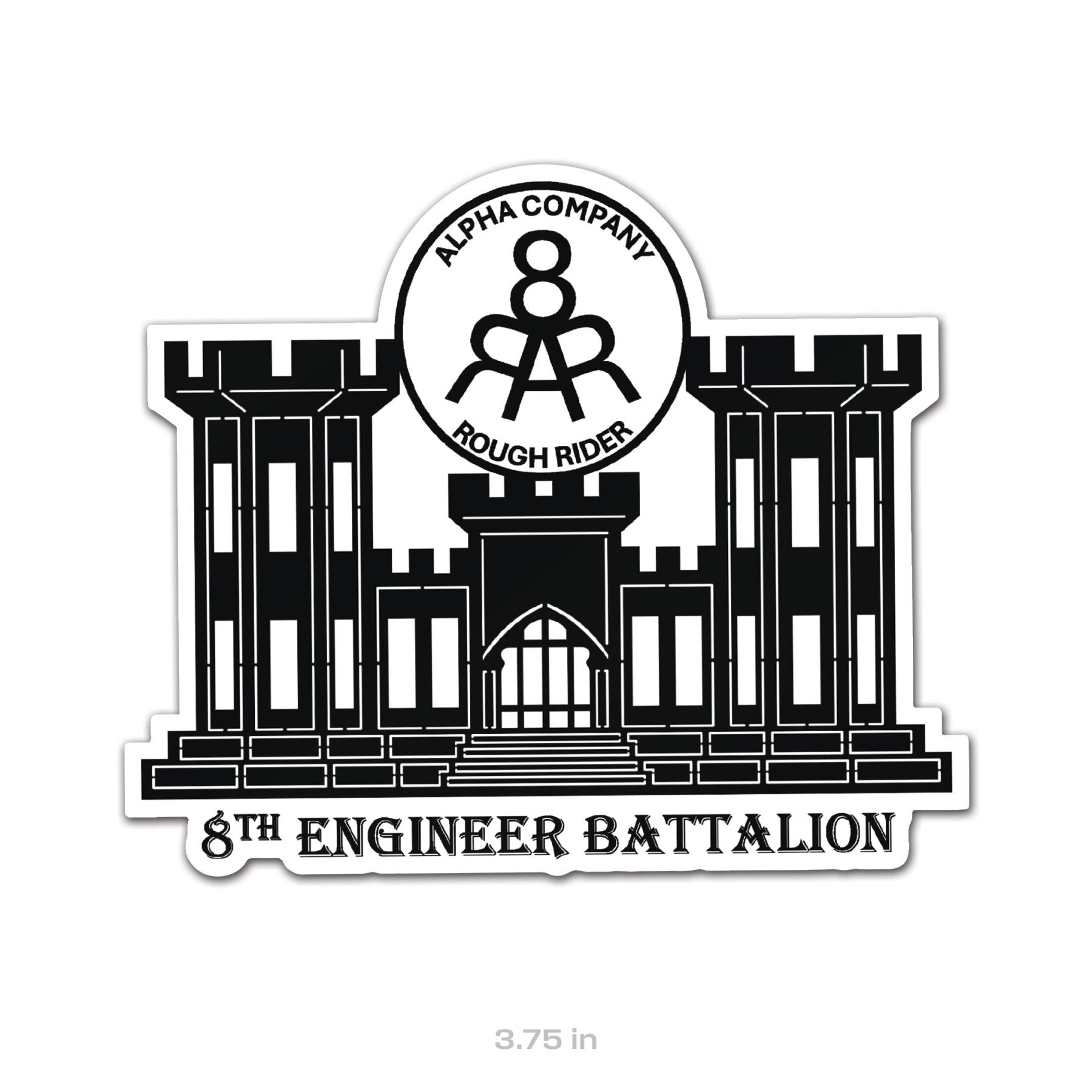 D Co 8th BEB 2ABCT Sticker - 3.75" - Private Sticker