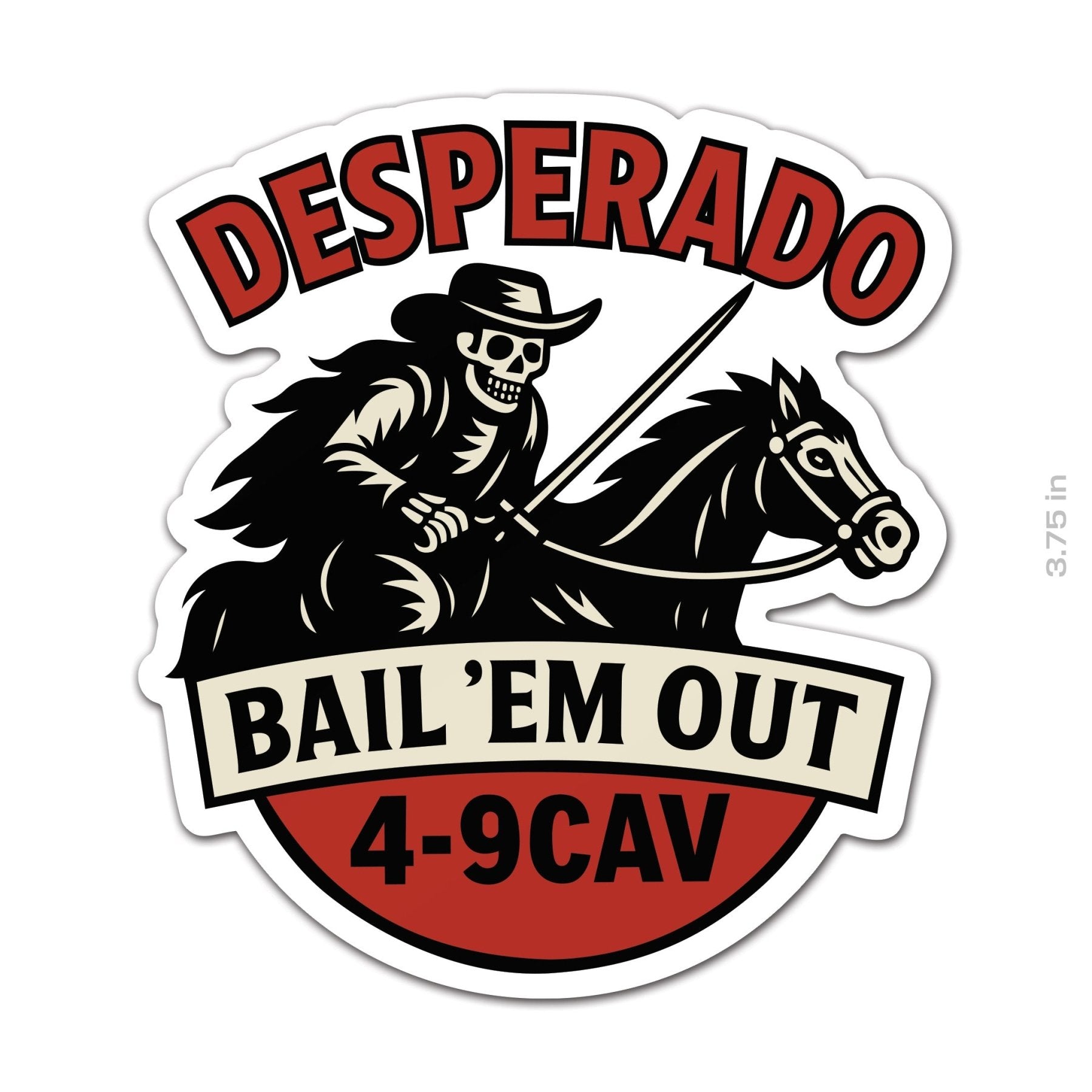 D FSC 4 - 9 Cav Sticker - 3.75" - Private Sticker