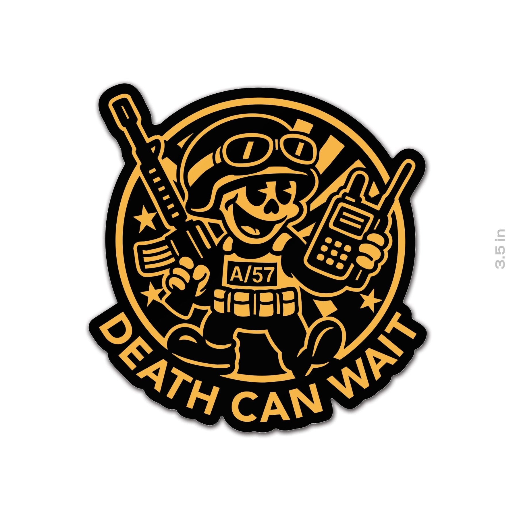 Death Can Wait Logo Sticker - 3.5" - Private Sticker