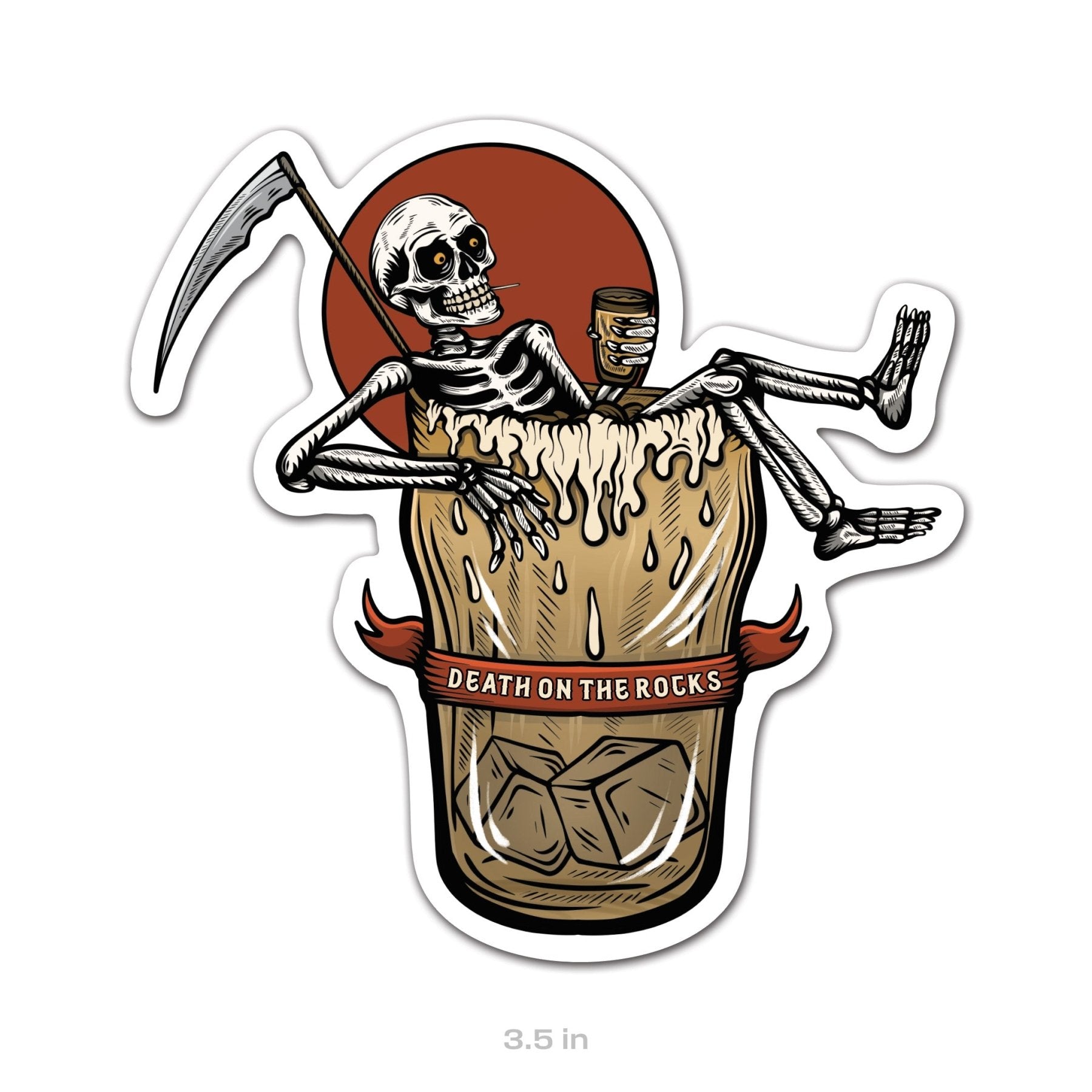 Death on the Rocks Sticker - 3.5" - Sticker