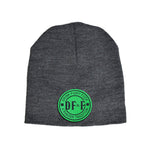 DF&F Green Leather Beanie - Charcoal - Headwear