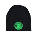 DF&F Green Leather Beanie - Black - Headwear